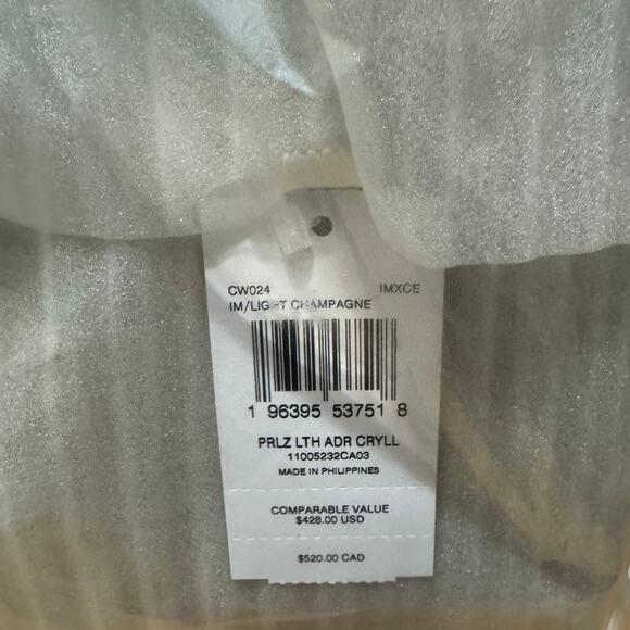 ❤️ COACH Andrea Carryall Bag Pearlized Smooth Leather Light Champagne - Picture 7 of 10